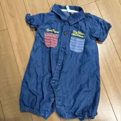 【美品】デニムロンパース ポケット付き
