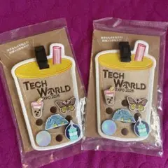 EXPO2025 TECH WORLD 刺繍入り荷物タグ ２個セット