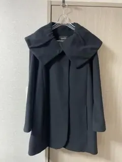 ジャスグリッティー ビッグカラー コート 黒 M