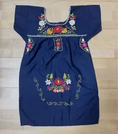 メキシカンワンピース　お花刺繍　メキシコ　美品　サイズ90,100 チチカカ