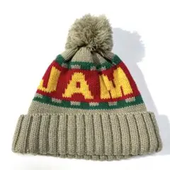 JAMAICA ボンボン ニット帽 アクリル ラスタカラー
