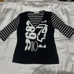 Linea Monica 試着のみ　着痩せ見え　Ｖネック　5部袖　Tシャツ
