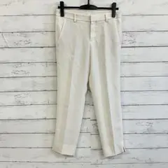 UNIQLO ユニクロ✨【M】パンツ スラックス センタープレス 無地 ホワイト