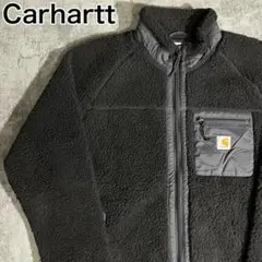 人気 カーハート ロゴタグ ボア フリースジャケット L ブラック