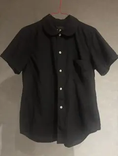 定番　COMME des GARÇONS コムコム　丸襟黒シャツ　半袖　M