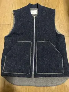 sacai ボア ツイードベスト リバーシブル