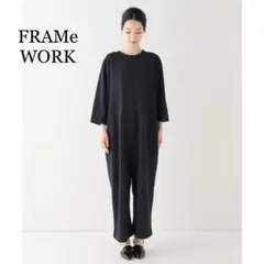 【美品】FRAMeWORK カットジョーゼットオールインワン　定価18,700円