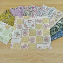 ★A220★ カットクロス/プリント生地/国産/25cm×25cm/10点