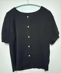 BLUEEAST 半袖ブラウス パールボタンブラウス