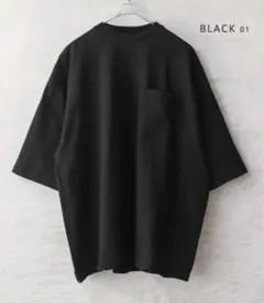 Goodwear スクエアポケット付き ブラック Tシャツ スーパービッグ