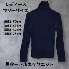 特価！黒タートルネックニット フリーサイズ【匿名配送】