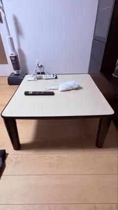 ベージュ 木製 正方形 こたつ 約75cm