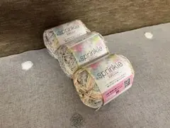 セリア　スプリンクル　オレンジソーダ　段染めコットン　3玉セット　NO.8