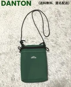 （美品）DANTON ショルダーバッグ サコッシュ　グリーン　コットンキャンバス