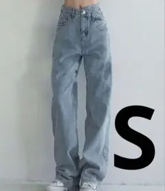 レディース レイヤード風マニッシュストレートデニムパンツ　デイクローゼット