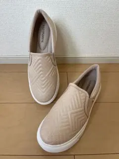 厚底5cmスリッポン23cm ヌードカラー