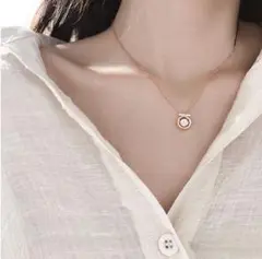 NO.010 ネックレス ピンクゴールド 可愛い 韓国 大人気