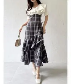dazzlin ラッフルマーメイドコンビワンピース