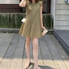 ラッシュガード オールインワン 水陸両用 フリルショルダー