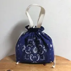 バンダナ巾着トートバッグ