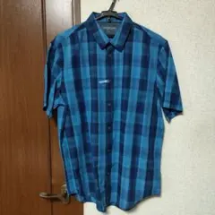美品★Calvin Klein Jeans 半袖チェックシャツ M