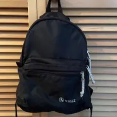 AIGLE ブラック リュック　小さめ　ポケッタブルリュック