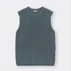 GU ウォッシャブルフレンチスリーブセーター　グリーン　Mサイズ 新品タグ付き