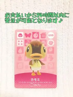 未使用.あつ森amiiboカード.カモミ