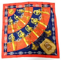 美品 エルメス スカーフ cliquetis シルク 剣 カチカチ