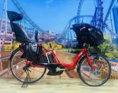 ❷ 4396 子供乗せ電動自転車ヤマハ3人乗り新品26インチ良好バッテリー