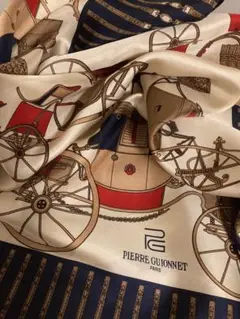 PIERRE GUIONNET 大判スカーフ 79×79 馬車