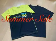 中古品【FILA】【ユニクロ無地】Tシャツ☆2枚セット☆サイズ160☆
