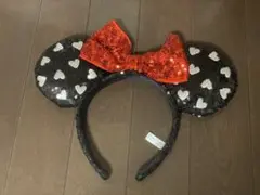 ディズニー カチューシャ スパンコール ハート 黒