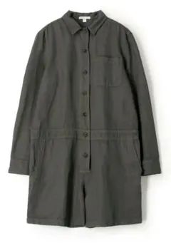 JAMES LINEN HERRINGBONE ROMPERS