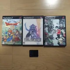 PS2ソフト3本セット+メモリーカード