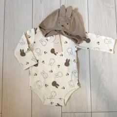 【新品未使用】プティマイン　ミッフィー　ロンパース 80cm