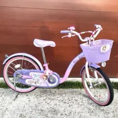 良品✨自転車 女の子 子供用　ディズニー ソフィア 紫 18インチ 動作良好 リユース】ソフィア＆スカイ 18インチ 2018年モデル 子供用 自転車