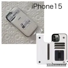 未開封 iPhone15ケース 高級丈夫なレザーウォレットケース カードポケット