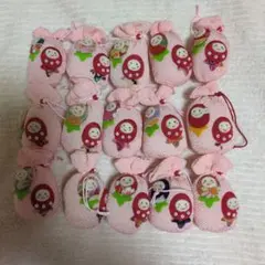 ちりめん細工 ピンク 香り袋 15個セット 和柄 京都 お守り風