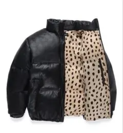 WACKO MARIA ワコマリア　レザーダウンジャケット　XL 木村拓哉着用 木村拓哉】 LEOPARD DOWN JACKET / @wackomaria_guiltyparties