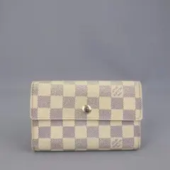 本物■ルイヴィトン■ダミエアズール/ポルトフォイユ アレクサンドラ■三つ折り財布