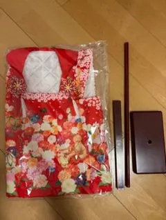 【※値下げラスト！】赤い花柄 被布着 ※箱無し