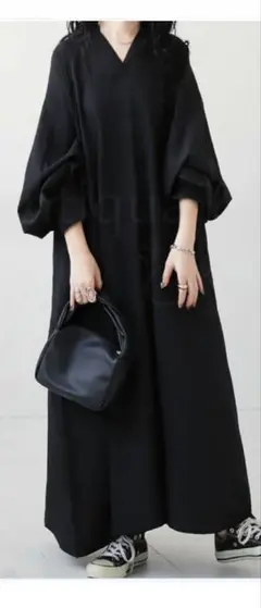 antiquaアンティカ Aラインボリューム袖ワンピース 人気完売品