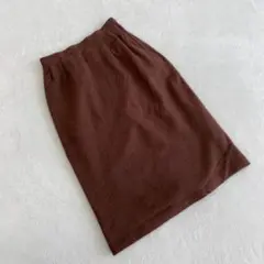 ⭐タイトスカート⭐ 茶色 ウール混 ストレートスカート オフィス用 フォーマル