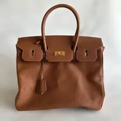 HENRY SMITH ヘンリースミス　ブラウン トートバッグ ゴールド金具