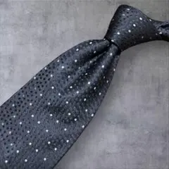 B655/DOLCE&GABBANA ネクタイ ブラック ドット ビジネス
