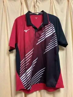 Mizuno 卓球 ポロシャツ ITTF公認 レッド/ブラック