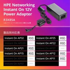 HPE Instant On 12V Power Adapter R3X85A
