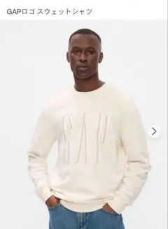 GAPロゴスウェットシャツ XL 未使用　アイボリー