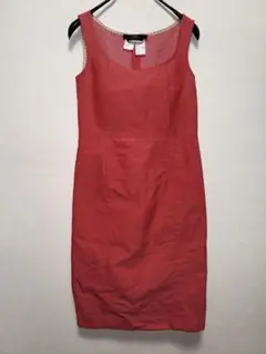 maxmara ワンピース　ドット　ハート　ピンク系　ノースリーブ　イタリア製